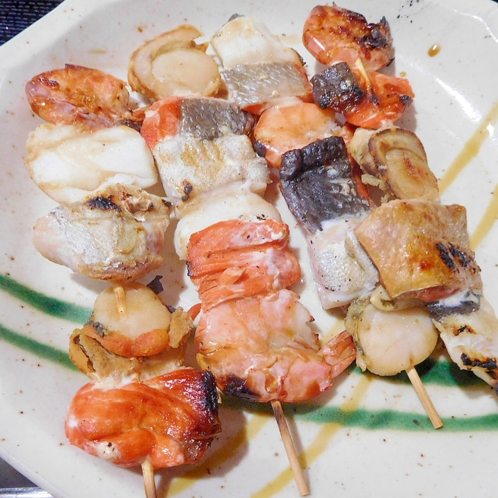 海鮮串焼き 我が家で磯の香りがしてきたよ レシピ 作り方 By だんご7 楽天レシピ 海鮮串焼き 我が家で磯の香りがしてきたよ レシピ 作り方 By だんご7 楽天レシピ